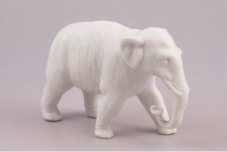 figurine, Elephant, bisque, Germany, the 30ties of 20th cent., h 6.5 cm