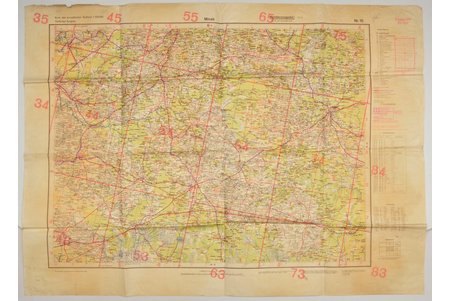 map, Minsk, Nr. 15, published by Reichsamt für Landesaufnahme (Germany), Belorussia, 1940, 83.5 x 114 cm