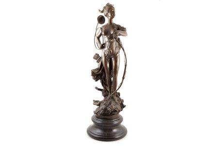 figurine, "Diana - goddess of the hunt", signed C.Baibert, bronze, marble, h 68 cm, weight 15600 g., France, beginning of 21st cent.