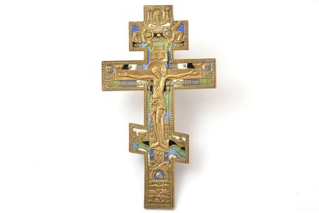 крест, Распятие Христово, бронза, Российская империя, 2-я половина 19-го века, 25.3 x 14.2 x 0.4 см, 408.9 г.