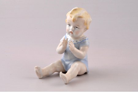 статуэтка, Ребёнок, фарфор, Германия, Metzler & Ortloff, 1925-1972 г., h 8 см