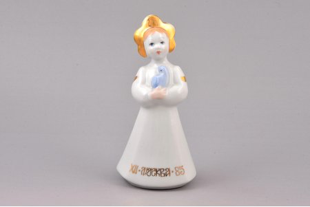 figurine, Festival '85, porcelain, Riga (Latvia), Riga porcelain factory, the 80ies of 20th cent., 12.6 cm, first grade