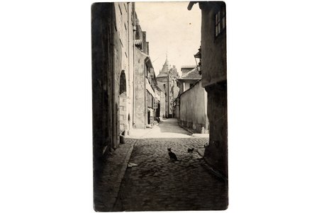 photography, Old Riga view, Latvia, 20-30ties of 20th cent., 13.9 x 8.9 cm