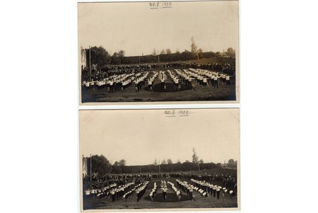 фотография, Добеле, 2 шт., гимнастические выступления, Латвия, 1928 г., 8.5 x 13.3 см