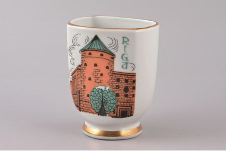 small vase, "Riga", porcelain, Rīga porcelain factory, Riga (Latvia), USSR, the 80ies of 20th cent., 9.3 cm
