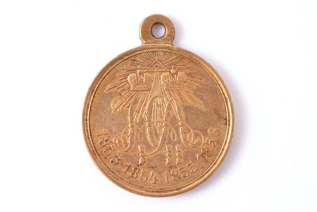 medal, In commemoration of the Crimean War (1853-1856), Russia, 19th cent. 2nd part, 33.5 x 28 mm