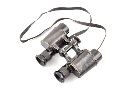 binoculars, World War II, E Leitz Wetzlar, metal, leather, Germany, the 40ies of 20th cent.