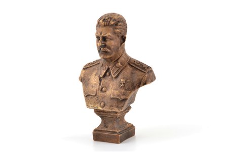 krūšutēls, "Staļins", PSRS Mākslas fonds, bronza, h 12.3 cm, svars 508 g., PSRS, 1947 g.