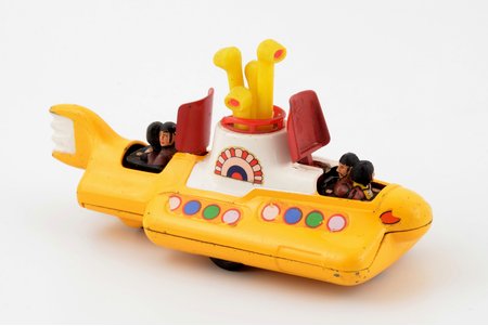 rotaļlieta, The Beatles Yellow Submarine, Corgi Toys, metāls, Lielbritānija, 1969 g., 6.8 x 13.2 x 5 cm