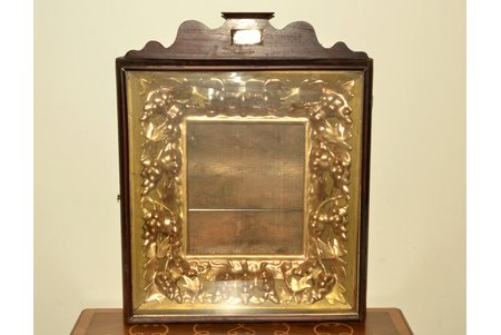 icon case, for the icon size 27 x 31 cm, guilding, wood, bronzing, Russia, 68.5 x 54.5 x 14.5 cm