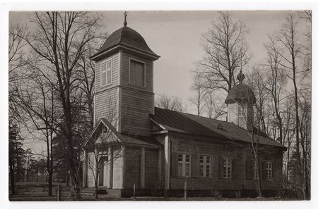 фотография, церковь, Латвия, 20-30е годы 20-го века, 14х8.8 см