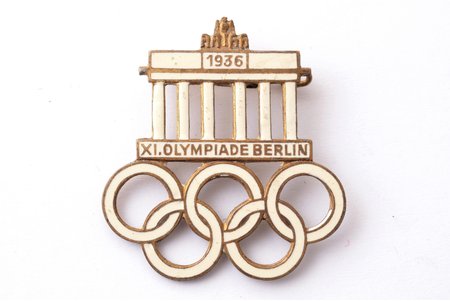 знак, XI Летние Олимпийские игры 1936, Берлин, Германия, 1936 г., 30.3 x 33 мм