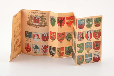 буклет, гербы Латвийских городов, Латвия, 1926 г., 13.2 x 8.9 см