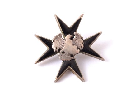 miniatūrzīme, Ērgļa Krusta ordenis, Igaunija, 20.gs. 20-30ie gadi, 19 x 19 mm, trūkst uzgrieznis, saīsināta skrūve