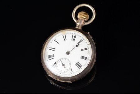 pocket watch, 82.40 g, 6.3 x 4.7 cm, Ø 47 mm, defects on the dial