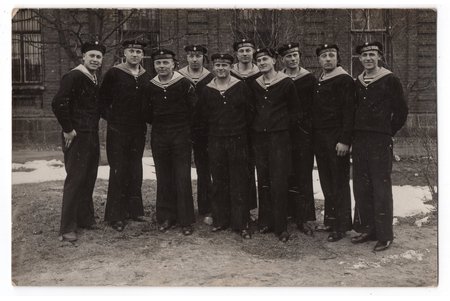 photography, Latvian Army, Latvian Navy, Mine Division, Latvia, 20-30ties of 20th cent., 13.6х8.8 cm