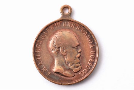 памятная медаль, в память коронации Александра III, медь, Российская Империя, 1883 г., 35.1 x Ø 28.4 мм, 10.3 г