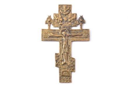 krusts, Kristus Krustā Sišana, bronza, Krievijas impērija, 15 x 9.3 cm, 126.10 g.