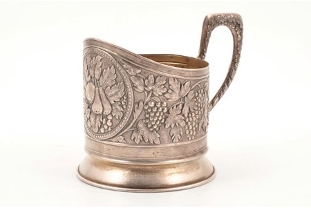 tea glass-holder, silver, 875 standard, 98.50 g, h (with handle) 8.6 cm, Ø (inside) 6.9 cm, "Moscow Jeweller" artel, 1927-1946, Moscow, USSR