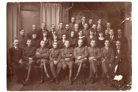 фотография, Латвийская армия, Электротехническое подразделение, Курземский отдел радио, Латвия, 20-30е годы 20-го века, 23x16.5 см