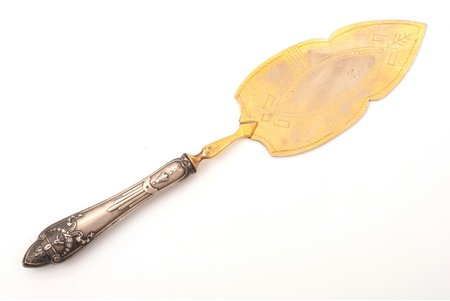 cake server, silver/metal, 875 standard, total weight of items 98.25 g, 29.7 cm, the 30ties of 20th cent., Latvia