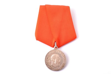 медаль, В память императора Александра III (1881-1894), серебро, Российская Империя, 1894 г., 32 x Ø 27.7 мм, колодка неоригинальная