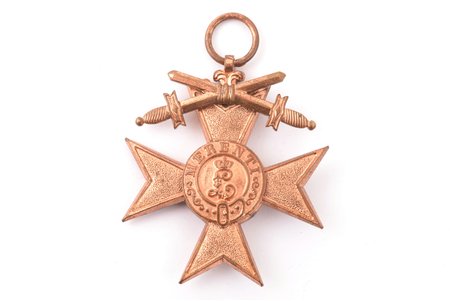 badge, Bavarian War Merit Cross 3rd class with swords, Germany, beginning of 20th cent., 50 x 44 mm, 22.35 g