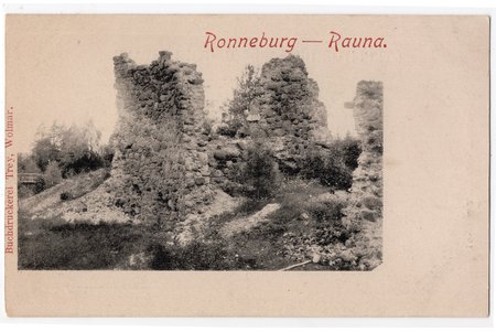 открытка, Рауна (Ронненбург), Латвия, Российская империя, начало 20-го века, 14.2х9 см