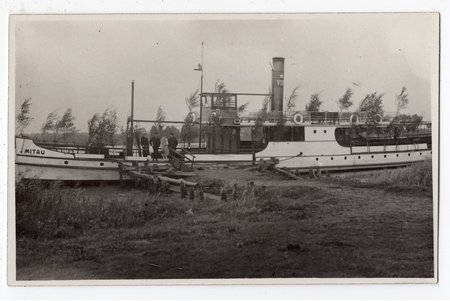фотография, речной корабль "Mitau", 20-30е годы 20-го века, 14х8.8 см