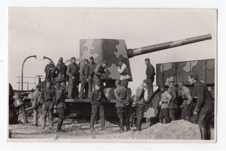 fotogrāfija, Latvijas armija, Krasta Artilērijas pulks, 20. gs. 20-30tie g., 13.5х8.5 cm