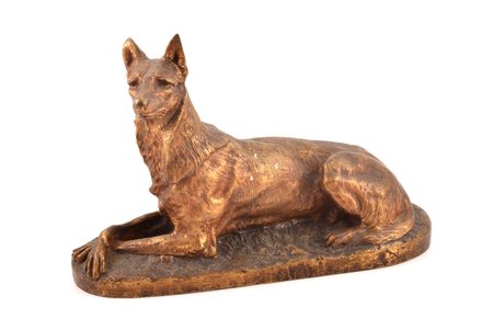 figurine, "Dog", bronze, h 20 x 29.5 x 10.7 cm, weight 3150 g.