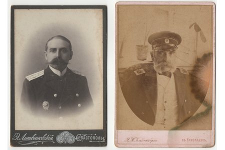 set of photographs, 2 pcs., on cardboard, Russia, the border of the 19th and the 20th centuries, 14 x 10.6 / 13.6 x 9.8 cm