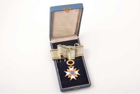 орден, Орден Трёх Звёзд, 3-я степень, серебро, эмаль, 875 проба, Латвия, 20е-30е годы 20го века, в футляре