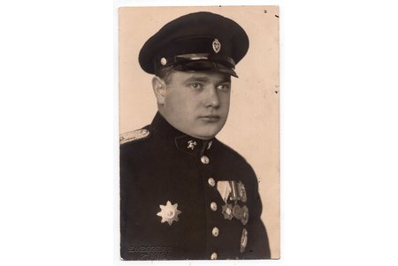 photography, firefighter, Latvia, 20-30ties of 20th cent., 14х8.8 cm
