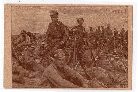 открытка, Латышские стрелковые батальоны, Латвия, Российская империя, начало 20-го века, 13.8х9 см