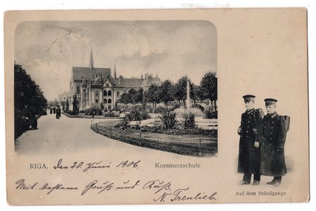 postcard, Riga, Latvia, Russia, beginning of 20th cent., 14.2х9.2 cm