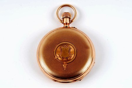 pocket watch, "Moser", Switzerland, the beginning of the 20th cent., gold, 56 standart