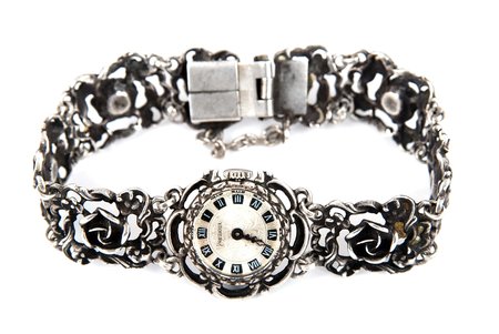 wristwatch, Preciosa (Haurex), Itālija, the 20-30ties of 20th cent., silver, 835 standart