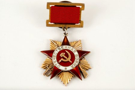ordenis, Lielā Tēvijas Kara Ordenis, 1. pak, № 13242, emaļjas restaurācija, sudrabs, zelts, PSRS, ~ 1942 g.