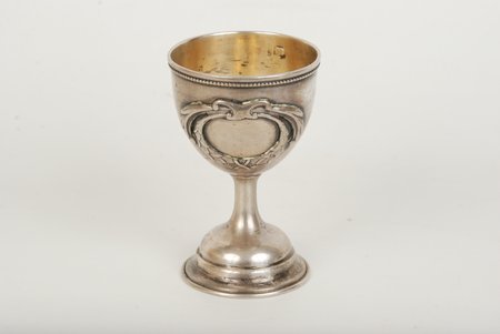 egg holder, silver, 875 standard, 28.8 g, the 20-30ties of 20th cent., Latvia, 6.5 cm