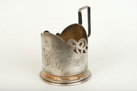 tea glass-holder, silver, Tallinn, 875 standard, 112.2 g, the 60-80ies of 20th cent., Estonia, USSR