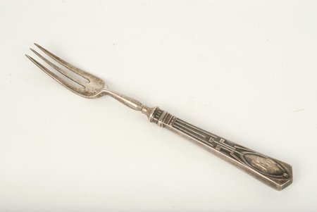 fork, silver, art-nouveau, 84 standard, 33.97 g, 1908, St. Petersburg, Russia