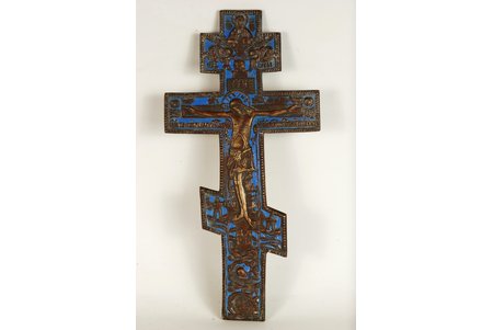 altar, old believers' clergy, bronze, 1-color enamel, Russia, 34 x 17 cm