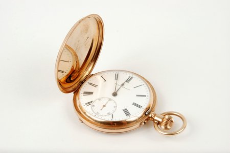 pocket watch, "Moser", Switzerland, the beginning of the 20th cent., gold, 56 standart, working