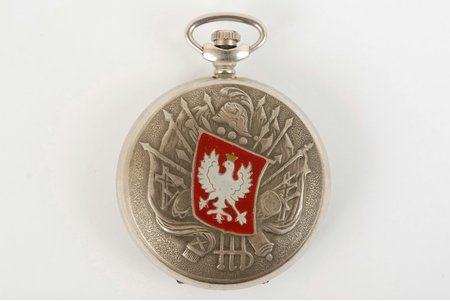 pocket watch, "Molniya", enamels, USSR, the beginning of the 20th cent., metal, working, ideal condition, diameter 5 cm