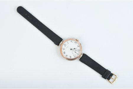 wristwatch, "Longines", Switzerland, the beginning of the 20th cent., silver, gold plated, 84 standart, working condition, d = 4.8 cm