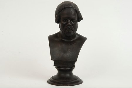 bust, Glinka, cast iron, 15 cm, Russia, Kasli, 1896, moulder M.Torokin