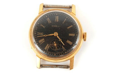 rokas pulkstenis, "Pobeda", PSRS, 20gs. 60-70tie gadi, metāls, zeltījums