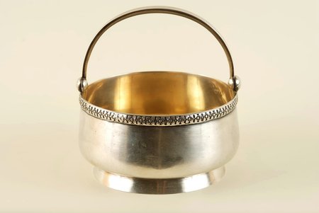 candy-bowl, silver, 875 standard, 187 g, the 20-30ties of 20th cent., Riga, Latvia