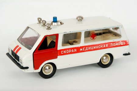 car model, RAF M-22031 Nr. A27, "Ambulance", metal, USSR